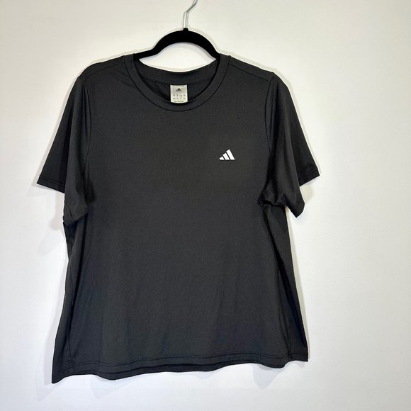 Adidas Black Aeroready training workout minimal tee 1X - Picture 3 of 11